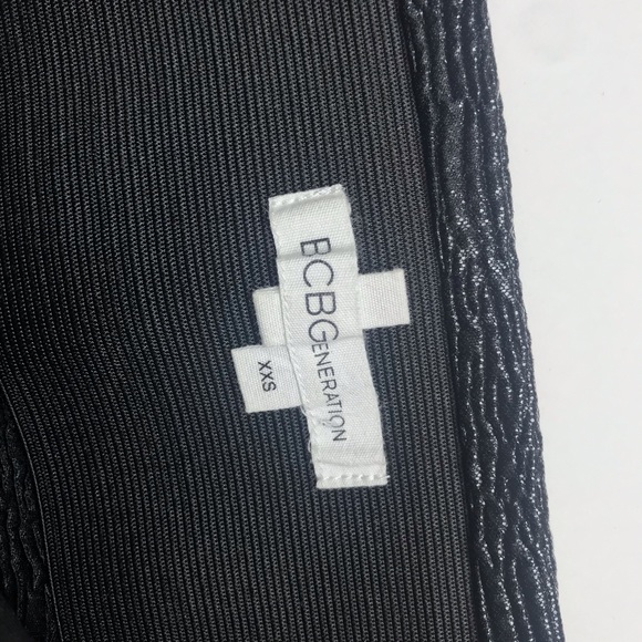 BCBG Bodycon mini Skirt metallic black D - Picture 4 of 6